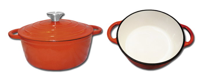 TALOX Cacerola de Hierro Fundido Esmaltada Ø22 cm - 3,4 L