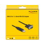 DeLOCK Adaptador USB 2.0 a RS-232 con chip FTDI, 50 cm, Negro