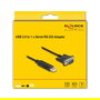 DeLOCK Adaptador Cable USB 2.0 Tipo A a RS-232 Serial (DB9) 50 cm con Chip FTDI para Windows 10, 11, 7, 8.1 y Linux
