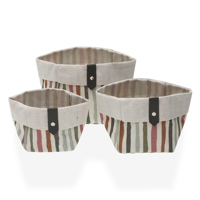 Juego de Cestas Versa Ligne 14 x 14 x 14 cm Juego de Cestas Versa Ligne 14 x 14 x 14 cm