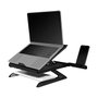 LogiLink Soporte para portátil plegable con altura ajustable, negro