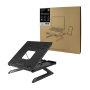 LogiLink Soporte para portátil plegable con altura ajustable, negro