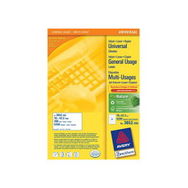 AVERY Zweckform Etiquetas 3652-200 blancas 70,0 x 42,3 mm