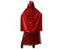 Halloween Disfraz Adulto Caperucita Roja Sangrienta con Capa y Faja para Mujer, Temática Gótica, Tallas M y L