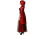 Halloween Disfraz Adulto Caperucita Roja Sangrienta con Capa y Faja para Mujer, Temática Gótica, Tallas M y L