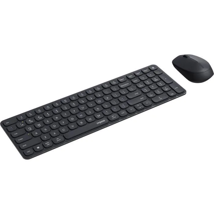 Rapoo 9310M Combo Teclado y Ratón Inalámbrico Multimodo Ultrafino Negro
