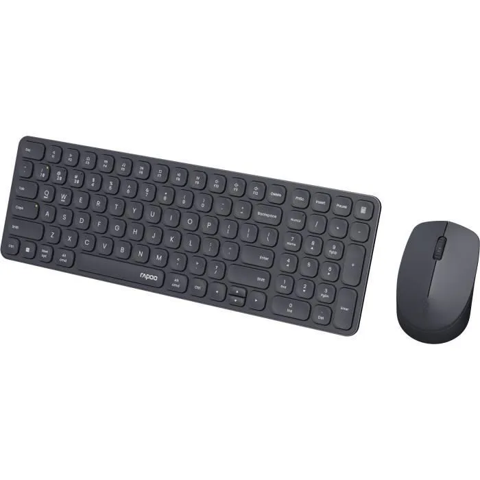 Rapoo 9310M Combo Teclado y Ratón Inalámbrico Multimodo Ultrafino Negro