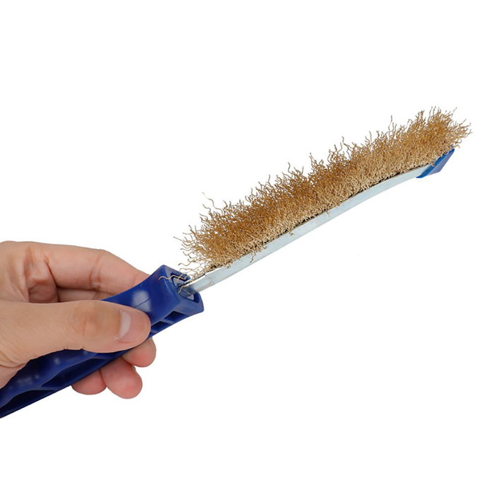 Workpro Cepillo de Mano Metálico Mango Plástico Cerdas Latón Acero 25 cm