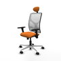 PIQUERAS Y CRESPO Silla de oficina Motilla Naranja y Blanco