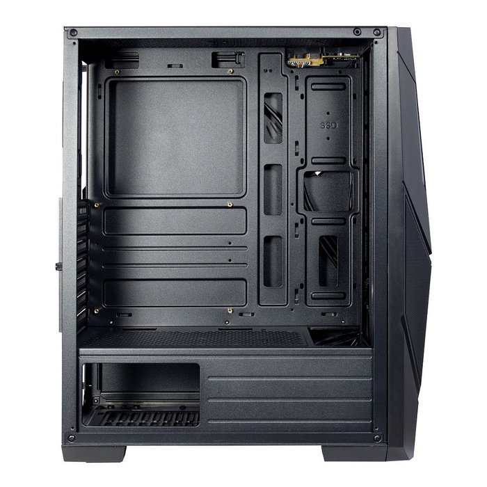 Inter-Tech IT-3303 Hornet Midi Tower ATX RGB Gaming Gehäuse con ventana lateral