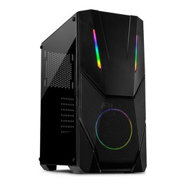 Inter-Tech IT-3303 Hornet Midi Tower ATX RGB Gaming Gehäuse con ventana lateral