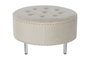 DKD Home Decor Descalzadora de Poliéster y MDF con Tapa, Beige y Plateado