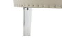 DKD Home Decor Descalzadora de Poliéster y MDF con Tapa, Beige y Plateado