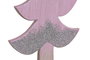 DKD Home Decor Árbol de Madera con Purpurina Rosa