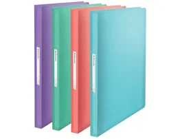 Esselte Carpeta de Fundas Colour Breeze DIN A4, 80 Fundas, Surtidos