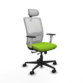PIQUERAS Y CRESPO Silla de oficina Haches Pistacho y Blanco