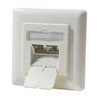 LogiLink Toma de pared Cat.6 2xRJ45 STP horizontal, blanco puro