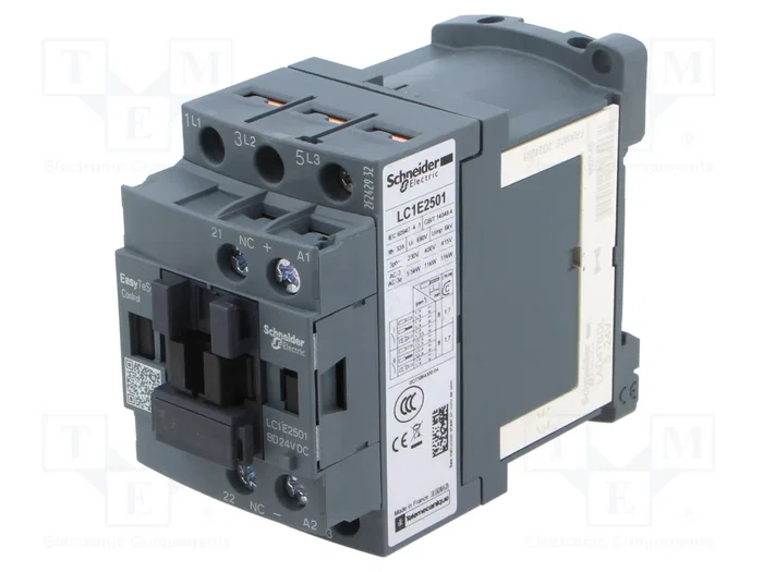Schneider Electric LC1E2501BD Contactor Easy TeSys 25A 24VDC Schneider Electric LC1E2501BD Contactor Easy TeSys 25A 24VDC