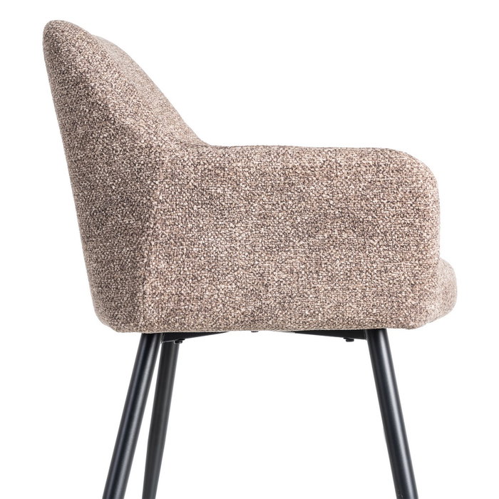Ixia Silla Jaspeado Taupe Tejido-Metal