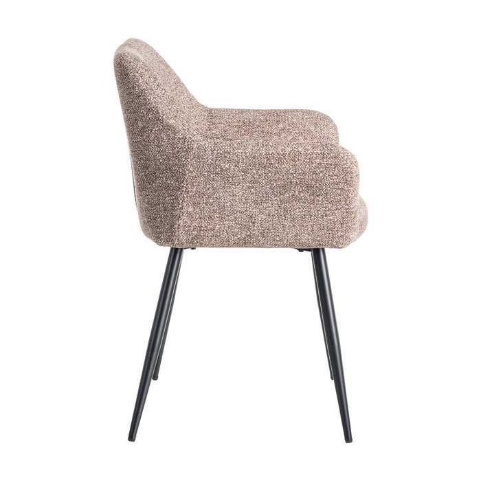 Ixia Silla Jaspeado Taupe Tejido-Metal