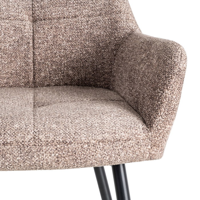 Ixia Silla Jaspeado Taupe Tejido-Metal