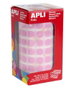 APLI Gomets Circulares Rosa Ø10,5 mm Rollo de 5.192 uds.