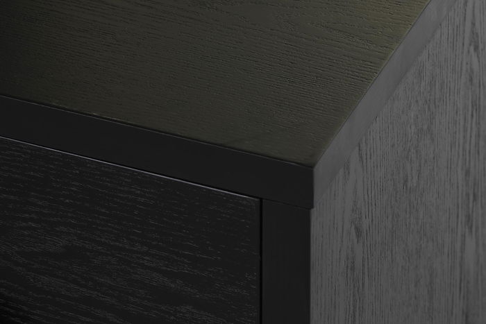 DKD Home Decor Mesita De Noche Oriental Negro Dorado 40 x 50 x 40 cm