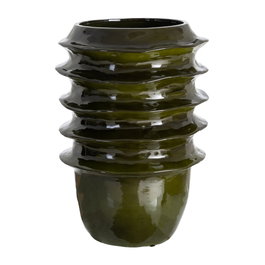 Jarrón Verde Cerámica Decoración 36 X 36 X 52 cm