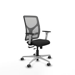 PIQUERAS Y CRESPO Silla de oficina Motilla con mecanismo Sincro/Traslack, Negro y Gris