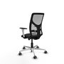 PIQUERAS Y CRESPO Silla de oficina Motilla con mecanismo Sincro/Traslack, Negro y Gris