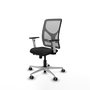 PIQUERAS Y CRESPO Silla de oficina Motilla con mecanismo Sincro/Traslack, Negro y Gris