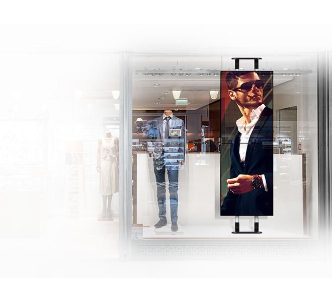 B-Tech BT7807 Soporte Doble para Suelo/Techo, Acero Reforzado, Carga Máxima 200kg, Negro