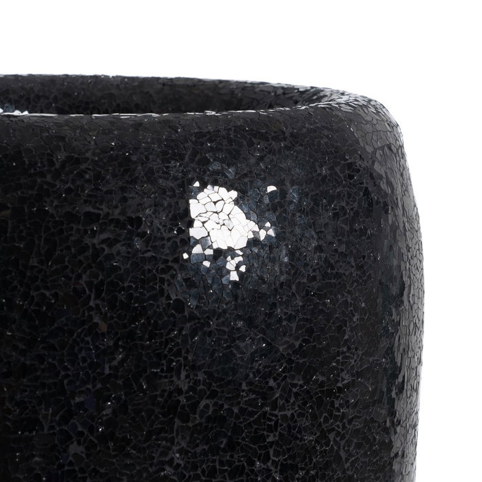 Jarrón Negro Fibra de Vidrio Decoración 34 X 34 X 127 cm