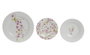 DKD Home Decor Vajilla Almendro Rosa 18 Piezas de Porcelana