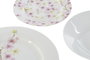 DKD Home Decor Vajilla Almendro Rosa 18 Piezas de Porcelana