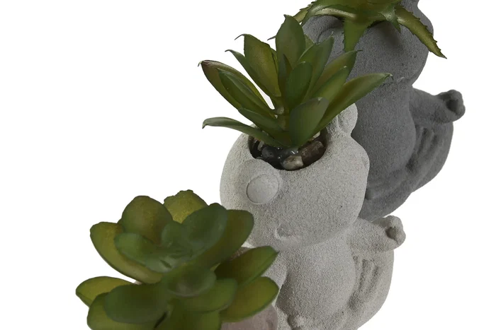 DKD Home Decor Planta de Cemento Rana Surtida 8,5x5x11 cm