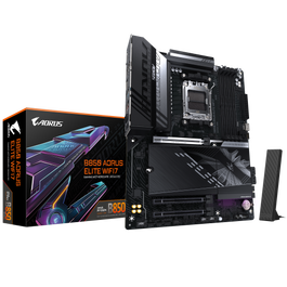 Gigabyte Placa Base B850 AORUS ELITE WIFI7 para AMD Ryzen Serie 9000, VRM 14+2+2 fases, DDR5 8200MHz (OC), 1xPCIe 5.0 + 2xPCIe 4.0 M.2, LAN 2.5, WiFi 7, USB 3.2 Gen 2x2