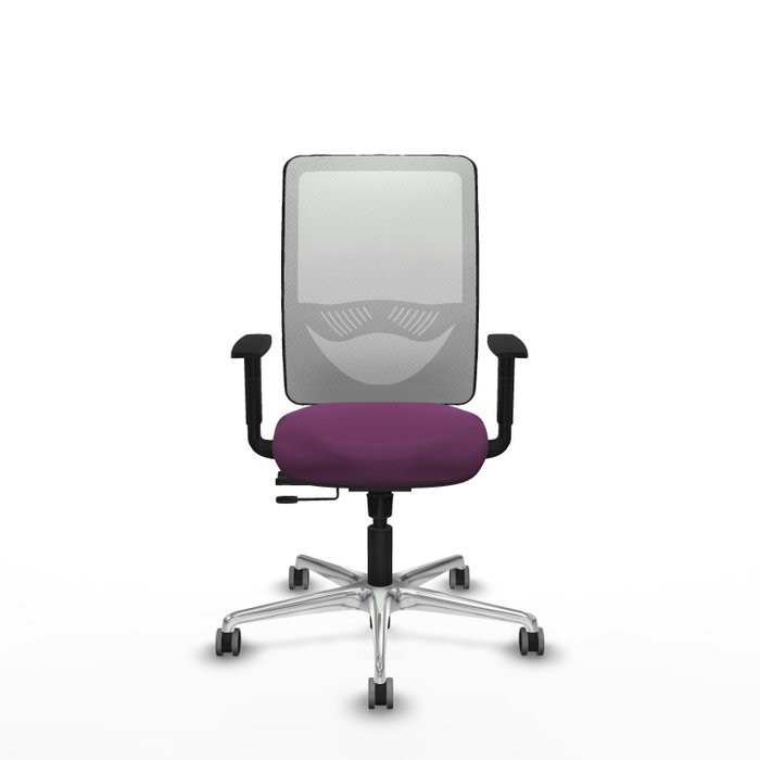 PIQUERAS Y CRESPO Silla de oficina Zulema Morado y Blanco con mecanismo Sincro/Traslack