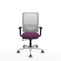 PIQUERAS Y CRESPO Silla de oficina Zulema Morado y Blanco con mecanismo Sincro/Traslack
