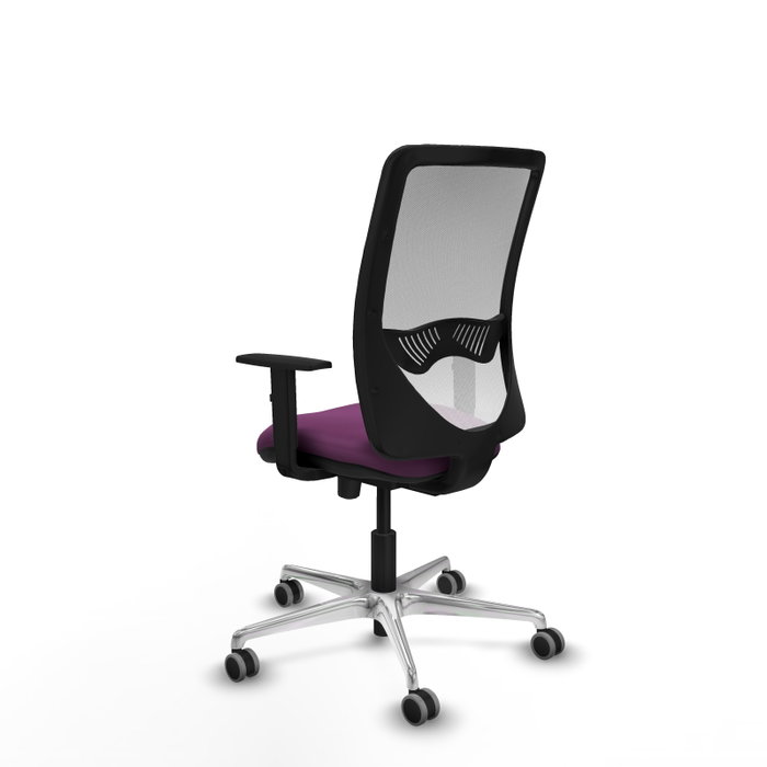 PIQUERAS Y CRESPO Silla de oficina Zulema Morado y Blanco con mecanismo Sincro/Traslack