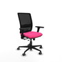 PIQUERAS Y CRESPO Silla de oficina Haches Rosa con mecanismos Sincro/Traslack y brazos 3D