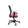PIQUERAS Y CRESPO Silla de oficina Haches Rosa con mecanismos Sincro/Traslack y brazos 3D