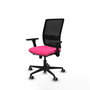 PIQUERAS Y CRESPO Silla de oficina Haches Rosa con mecanismos Sincro/Traslack y brazos 3D
