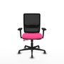 PIQUERAS Y CRESPO Silla de oficina Haches Rosa con mecanismos Sincro/Traslack y brazos 3D
