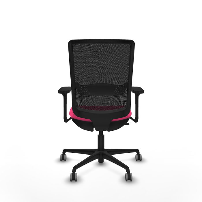 PIQUERAS Y CRESPO Silla de oficina Haches Rosa con mecanismos Sincro/Traslack y brazos 3D
