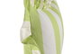 DKD Home Decor Cojín de Algodón Reciclado con Volantes y Rayas Verde 50x30 cm