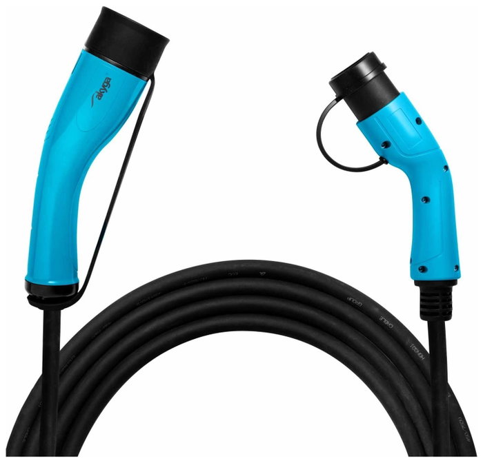 Akyga AK-EC-16 Cable de carga Type2 trifásico 32A 22kW 6m
