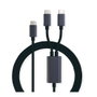 ROLINE Cable divisor USB C a 2 x USB C, 1,85 m, Negro