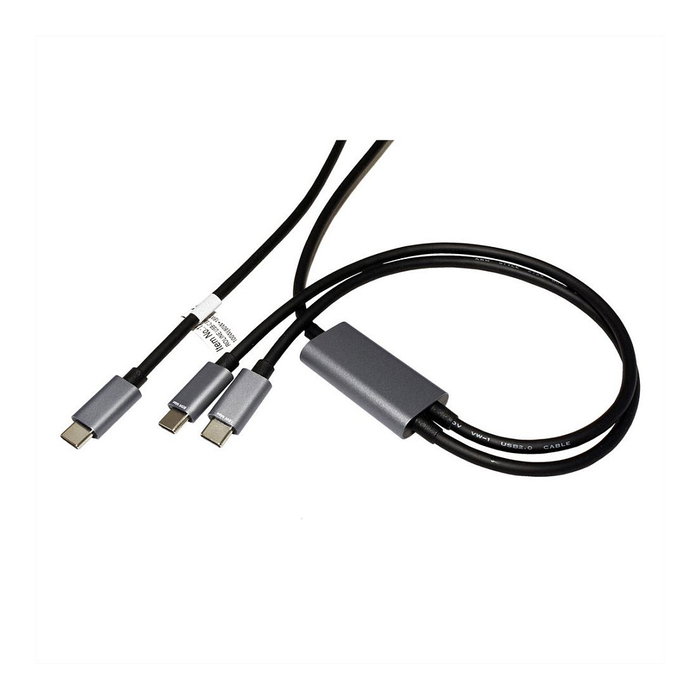 ROLINE Cable divisor USB C a 2 x USB C, 1,85 m, Negro