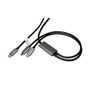 ROLINE Cable divisor USB C a 2 x USB C, 1,85 m, Negro